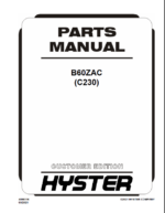 Hyster B60ZAC (C230) Forklift Parts Manual