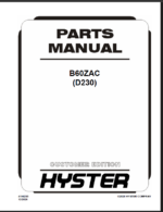 Hyster B60ZAC (D230) Forklift Parts Manual