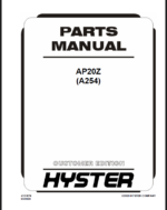 Hyster AP20Z (A254) Forklift Parts Manual