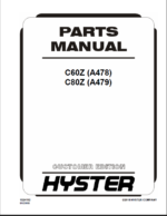 Hyster C60Z (A478) C80Z (A479) Forklift Parts Manual