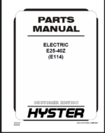 Hyster E25-40Z (E114) Forklift Parts Manual