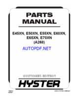 Hyster E45XN, E50XN, E55XN, E60XN, E65XN, E70XN (A268) Forklift Parts Manual