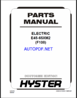 Hyster E45-65XM2 (F108) Forklift Parts Manual