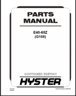 Hyster E40-65Z (G108) Forklift Parts Manual