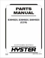 Hyster E30HSD3, E35HSD3, E40HSD3 (C219) Forklift Parts Manual
