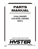 Hyster H25-40XM, H40XMS (E001) Challenger Forklift Parts Manual