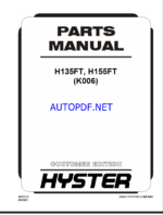 Hyster H9XM-EC7 (A3C0) Forklift Parts Manual