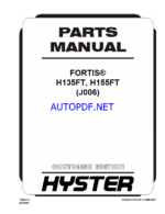 Hyster H135FT, H155FT (J006) Forklift Parts Manual