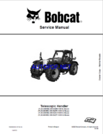 Bobcat TL2660 VersaHANDLER® TTC, Telescopic Handler Service Manual (7400360) (SN B4ZN11001-B4ZN99999)