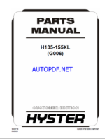 Hyster H135-155XL (G006) Forklift Parts Manual