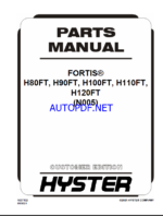 Hyster H80FT, H90FT, H100FT, H110FT, H120FT (N005) Forklift Parts Manual