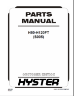 Hyster H80, H120FT (S005) Forklift Parts Manual