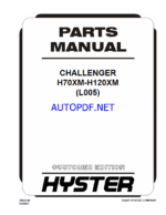 Hyster H70XM-H120XM(L005) Challenger Forklift Parts Manual