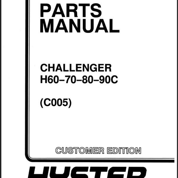 Hyster H60, H70, H80, H90C Challenger (C005) Forklift Parts Manual