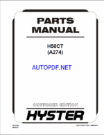 Hyster H50CT (A274) Forklift Parts Manual