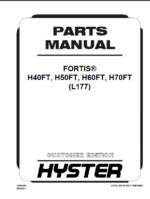 Hyster H40FT, H50FT, H60FT, H70FT (L177) Forklift Parts Manual