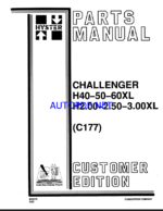 Hyster H40, H50, H60XL, H2.00, H2.50, H3.00XL (C177) Challenger Forklift Parts Manual