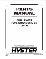 Hyster H300, H360HD, H360HD-EC (E019) Forklift Parts Manual