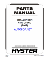 Hyster H170-280HD (F007) Forklift Parts Manual