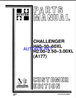 Hyster H40, H50, H60XL, H2.00, H2.50, H3.00XL (A177) Forklift Parts Manual