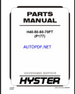 Hyster H40, H50, H60, H70FT (P177) Forklift Parts Manual