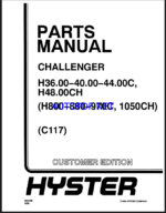 Hyster H36.00-40.00-44.00C, H48.00CH (H800-880,970C-1050CH) (C117) Forklift Parts Manual