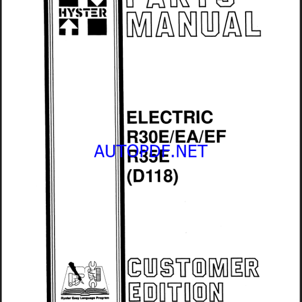 Hyster E30E, R30EA, R30EF, R35E (D118) Forklift Parts Manual