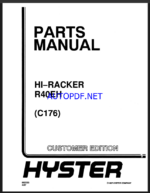 Hyster R40EH HI-RACKER (C176) Forklift Parts Manual