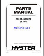 Hyster S50CT, S50CT2 (B267) Forklift Parts Manual