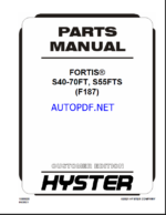 Hyster S40-70FT, S55FTS (F187) Forklift Parts Manual