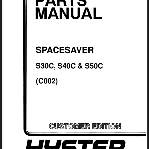 Hyster S30C, S40C, S50C (C002) Forklift Parts Manual