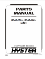 Hyster RS45-27CH, RS45-31CH (A404) Forklift Parts Manual