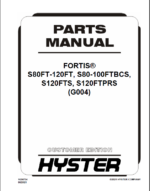 Hyster S80FT-120FT, S80-100FTBCS, S120FTS, S120FTPRS (G004) Forklift Parts Manual