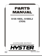 Hyster S135-155XL; S155XL2 (C024) Forklift Parts Manual