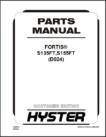 Hyster S135FT, S155FT (D024) Forklift Parts Manual
