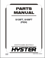 Hyster S135FT, S155FT (F024) Forklift Parts Manual