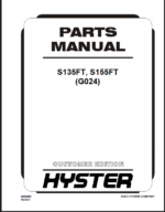 Hyster S135FT, S155FT (G024) Forklift Parts Manual