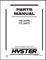 Hyster T5Z (A476) T7Z (A477) Forklift Parts Manual