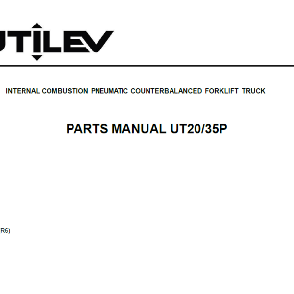 Hyster UT20, UT35P Forklift Parts Manual