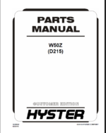 Hyster W50Z (D215) Forklift Parts Manual