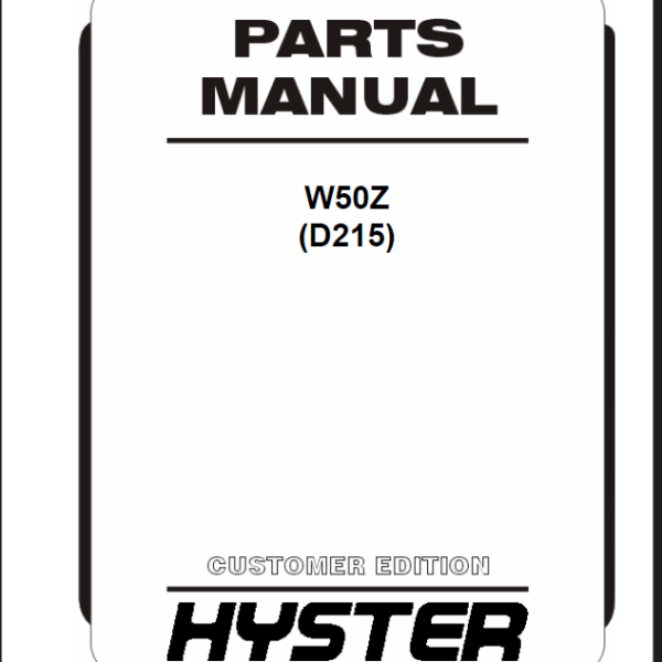 Hyster W50Z (D215) Forklift Parts Manual