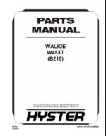 Hyster W45XT (B215) Walkie Parts Manual