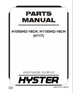 Hyster H1050HD-16CH, H1150HD-16CH (H117) Forklift Parts Manual