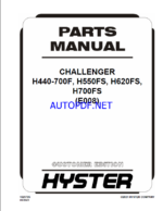 Hyster H440-700F, H550FS, H620FS, H700FS (E008) Challenger Forklift Parts Manual