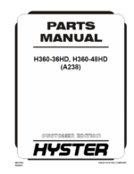 Hyster H360-36HD, H360-48HD (A238) Forklift Parts Manual