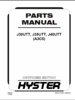 Hyster J30UTT, J35UTT, J40UTT (A3C5) Forklift Parts Manual