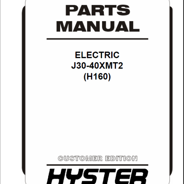 Hyster J30-40XMT2 (H160) Forklift Parts Manual