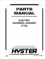 Hyster N30XMDR2, N45XMR2 (F138) Forklift Parts Manual