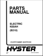 Hyster N30AH (B210) Forklift Parts Manual