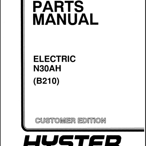 Hyster N30AH (B210) Forklift Parts Manual